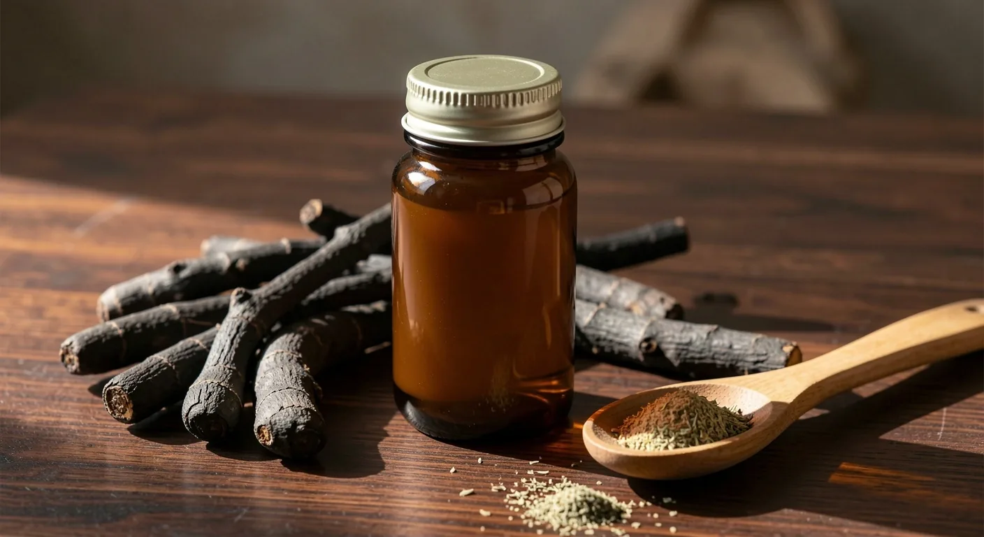 Natural endurance supplement formula in amber glass packaging