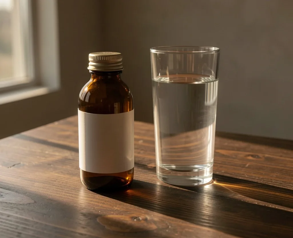 Daily wellness supplement in morning setting